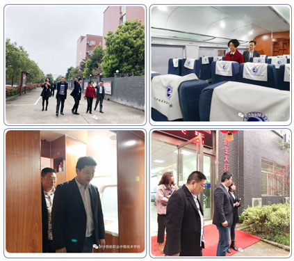 专家组一行参观长沙铁航职业中等技术学校